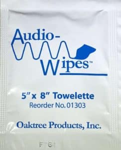 A Wipe for Cleaning Hearing Aids